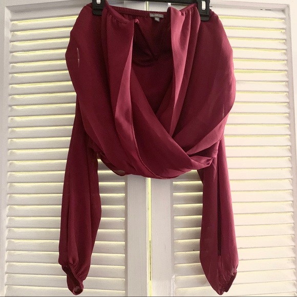 Charlotte Russe Tops - Charlotte Russe off the shoulder Dark Red top